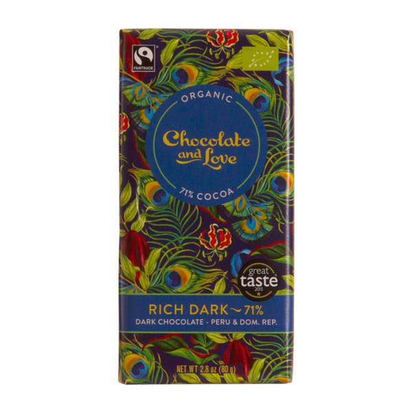 Chokolade Rich Dark 71 % Fairtrade 100 g økologisk
